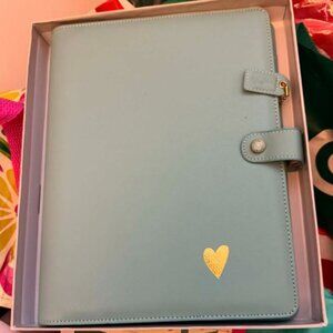Webster's Pages Leather Turquoise composition Journal notebook Cover - NEW
